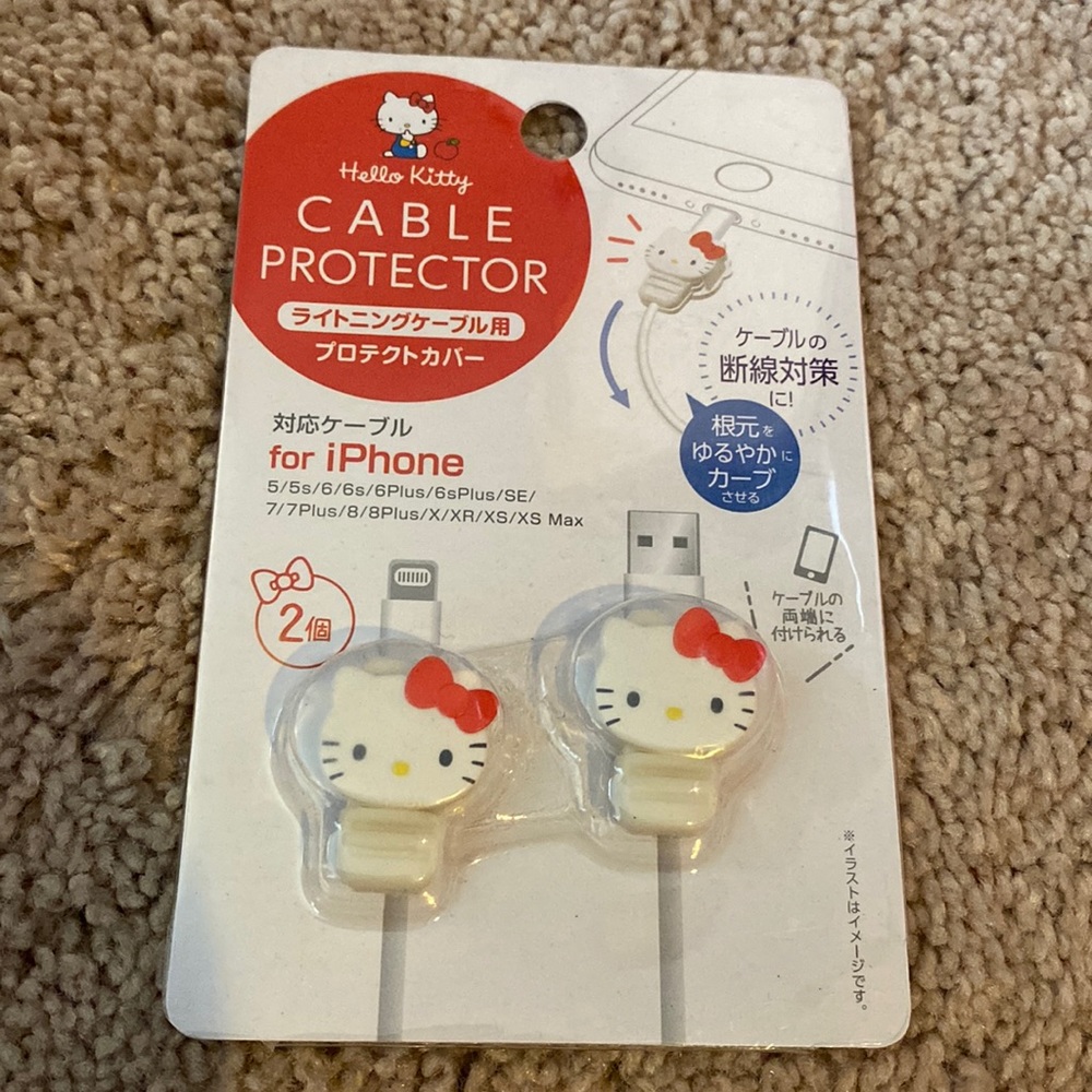 Sanrio Hello Kitty Cable Protector - Red and White